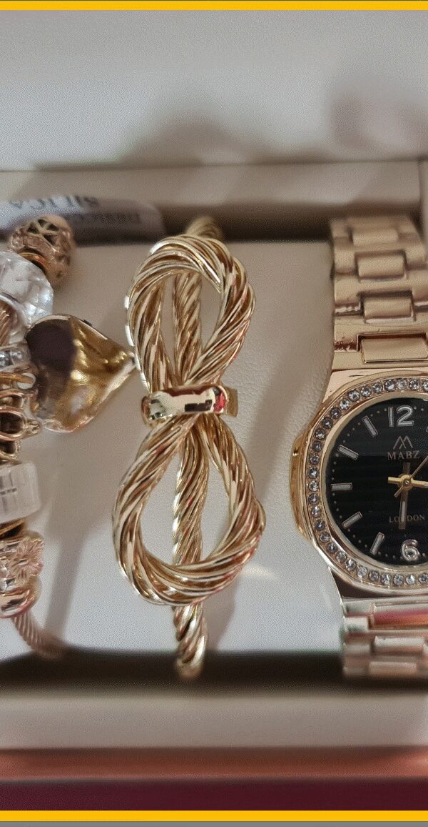 MABZ Ladies Watch Set (Gold Coated) 001