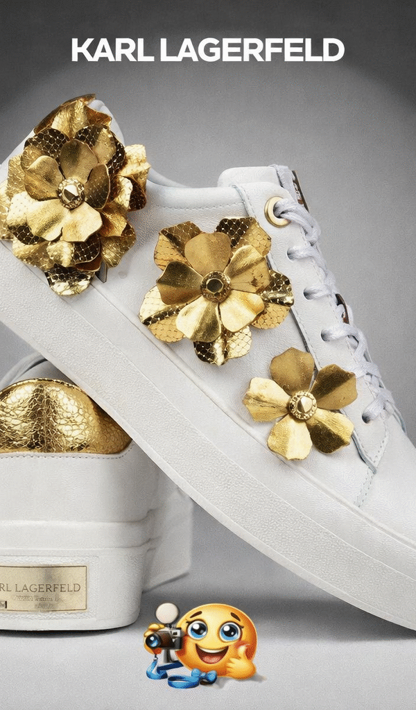 Karl Lagerfeld embellished sneakers